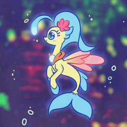 Size: 1024x1024 | Tagged: safe, artist:dawnfire, princess skystar, seapony (g4), g4, my little pony: the movie, female, solo, underwater