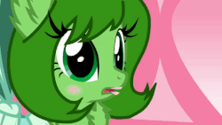 Size: 480x270 | Tagged: safe, artist:mixermike622, oc, oc only, oc:fluffle puff, pony, g4, animated, disgust (inside out), fluffside out, gif, green eyes, green hair, inside out, pixar, solo, vomit, vomiting