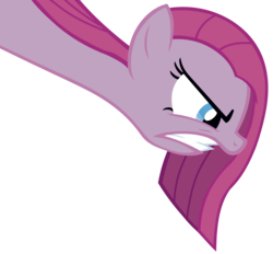 Size: 5760x5340 | Tagged: safe, artist:greenmachine987, pinkie pie, earth pony, pony, g4, absurd resolution, angry, female, juxtaposition bait, mare, pinkamena diane pie, simple background, solo, transparent background, vector