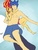 Size: 768x1024 | Tagged: safe, artist:brickercupmasterx3, flash sentry, sunset shimmer, equestria girls, g4, female, male, ship:flashimmer, shipping, straight, surfing