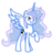 Size: 5873x6062 | Tagged: safe, artist:kp-shadowsquirrel, artist:stay gold, princess luna, alicorn, pony, g4, absurd resolution, ethereal mane, eyestrain warning, neon, raised hoof, simple background, starry mane, transparent background