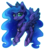 Size: 1000x1100 | Tagged: safe, artist:sertralite, princess luna, alicorn, pony, g4, chibi, ethereal mane, female, jewelry, mare, regalia, simple background, smiling, starry mane, transparent background