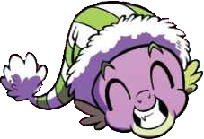 Size: 227x155 | Tagged: safe, artist:brenda hickey, edit, idw, spike, dragon, g4, spoiler:comic, spoiler:comicholiday2017, background removed, bust, christmas, clothes, disembodied head, hat, head, holiday, male, santa hat, scarf, simple background, solo, transparent background