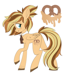 Size: 1960x2232 | Tagged: safe, artist:beashay, oc, oc only, oc:salted caramel, pegasus, pony, female, mare, necktie, simple background, solo, transparent background