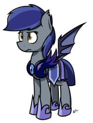 Size: 1200x1600 | Tagged: safe, artist:alexi148, bat pony, pony, g4, female, mare, night guard, royal guard, simple background, solo, transparent background