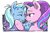 Size: 834x558 | Tagged: safe, artist:hobilo, starlight glimmer, trixie, pony, unicorn, g4, cape, clothes, eyes closed, female, lesbian, looking at each other, ship:startrix, shipping, smiling, trixie's cape
