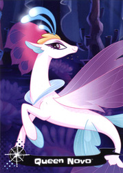Size: 738x1033 | Tagged: safe, queen novo, seapony (g4), g4, my little pony: the movie, bubble, colored pupils, coral, crown, cute, dorsal fin, eyeshadow, female, fin, fin wings, fins, fish tail, floppy ears, flowing mane, flowing tail, glowing, jewelry, looking at you, makeup, ocean, peytral, purple eyes, purple mane, purple tail, purple wings, queen, regalia, scales, seaquestria, seaweed, smiling, smiling at you, solo, swimming, tail, underwater, water, wings