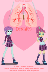 Size: 1304x1932 | Tagged: safe, artist:humberto2000, sour sweet, sunny flare, equestria girls, g4, cigarette, cigarette pack, lungies, lungs, organs, vein
