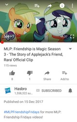 Size: 480x760 | Tagged: safe, applejack, coloratura, g4, the mane attraction, you had one job, youtube