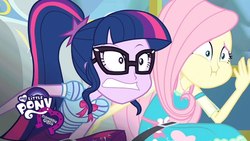 Size: 1280x720 | Tagged: safe, screencap, fluttershy, sci-twi, twilight sparkle, equestria girls, g4, my little pony equestria girls: better together, female