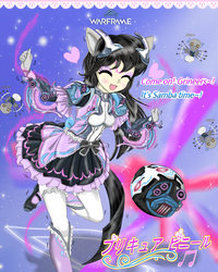 Size: 3200x4000 | Tagged: safe, artist:avchonline, octavia melody, human, g4, bloomers, canterlot royal ballet academy, clothes, dress, eared humanization, eyes closed, humanized, mary janes, octavia (warframe), open mouth, precure, raised leg, smiling, socks, tailed humanization, warframe