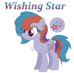 Size: 465x462 | Tagged: safe, artist:superrosey16, oc, oc only, oc:wishing star, pegasus, pony, female, mare, offspring, parent:cheese sandwich, parent:rainbow dash, parents:cheesedash, scrunchy face, simple background, solo, transparent background, watermark