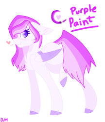 Size: 1412x1636 | Tagged: safe, artist:diamondmlpocean, oc, oc only, oc:purple paint, pegasus, pony, colored wings, female, mare, multicolored wings, simple background, solo, transparent background