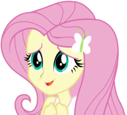 Size: 2048x1842 | Tagged: safe, artist:thebarsection, fluttershy, equestria girls, g4, clothes, cute, female, open mouth, shyabetes, simple background, solo, tank top, transparent background