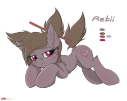 Size: 2111x1672 | Tagged: safe, artist:orang111, oc, oc only, oc:rebii, earth pony, pony, female, pigtails, reference sheet, solo, twintails