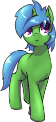 Size: 192x416 | Tagged: safe, artist:compound lift, edit, oc, oc only, oc:quick fix, pony, unicorn, chest fluff, male, solo, trap