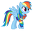Size: 675x616 | Tagged: safe, rainbow dash, g4, clothes, striped sweater, stripes, sweater