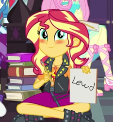 Size: 400x430 | Tagged: safe, edit, edited screencap, screencap, sunset shimmer, equestria girls, g4, my little pony equestria girls: better together, the finals countdown, blushing, book, lewd, paper, pencil