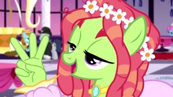 Size: 2560x1440 | Tagged: safe, artist:dwk, edit, edited screencap, screencap, carlotta, tree hugger, pony, totally legit recap, g4, make new friends but keep discord, cropped, cursed image, extra finger, hand, suddenly hands, unnamed character, unnamed pony, wat