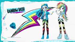 Size: 1920x1080 | Tagged: safe, rainbow dash, equestria girls, g4, my little pony equestria girls: better together, concept art, doll, eqg promo pose set, female, solo, toy