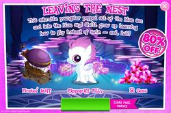 Size: 1520x1008 | Tagged: safe, gameloft, sea poppy, classical hippogriff, hippogriff, pony, g4, my little pony: the movie, female, filly, introduction card, looking at you