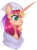 Size: 822x1112 | Tagged: safe, artist:clefficia, oc, oc only, oc:may, pony, unicorn, female, gift art, hat, mare, simple background, solo, tongue out, transparent background