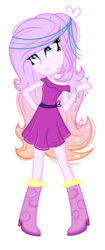 Size: 728x1732 | Tagged: safe, artist:101xsplattyx101, oc, oc only, oc:diamond flare, equestria girls, g4, boots, clothes, dress, equestria girls-ified, shoes, simple background, solo, transparent background