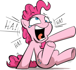 Size: 1562x1442 | Tagged: safe, artist:php104, pinkie pie, earth pony, pony, g4, butt, crazy face, crying, derp, faic, female, insanity, laughing, mare, plot, solo, tears of laughter