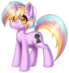 Size: 756x802 | Tagged: safe, artist:bumblebun, oc, oc only, pony, rainbow hair, simple background, solo, transparent background