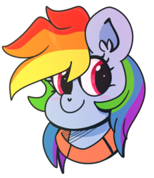 Size: 986x1143 | Tagged: safe, artist:saveraedae, rainbow dash, pony, g4, blushing, bust, clothes, cute, female, looking at you, portrait, simple background, smiling, solo, sweater, transparent background