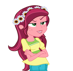 Size: 1024x1004 | Tagged: safe, artist:candys2003, gloriosa daisy, equestria girls, g4, my little pony equestria girls: legend of everfree, clothes, female, flower, flower in hair, missing accessory, shorts, simple background, solo, white background