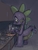 Size: 2377x3151 | Tagged: safe, artist:gsphere, spike, dragon, g4, cooking, egg, fire, frying pan, high res, male, oven, smiling, solo, stove