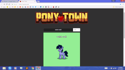 Size: 1366x768 | Tagged: dead source, safe, artist:php142, oc, oc only, oc:purple flix, pony, pony town, :t, animated, apple, falling, food, fruit, google chrome, microsoft windows, ouch, pixel art, solo, windows 8