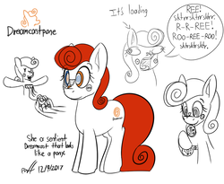 Size: 730x600 | Tagged: safe, artist:xwoofyhoundx, oc, oc only, oc:dreamcast pone, pony, console, console ponies, controller, dialogue, heterochromia, joke oc, sega, sega dreamcast, solo, tongue out