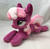 Size: 570x563 | Tagged: safe, artist:ketika, cheerilee, earth pony, pony, g4, bedroom eyes, female, irl, mare, photo, plushie, prone, smiling, solo