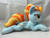 Size: 570x437 | Tagged: safe, artist:ketika, lightning dust, pegasus, pony, g4, female, irl, mare, photo, plushie, prone, solo