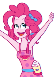 Size: 2167x2953 | Tagged: safe, artist:berrypunchrules, pinkie pie, equestria girls, equestria girls series, g4, spring breakdown, spoiler:eqg series (season 2), clothes, dress, female, high res, open mouth, simple background, smiling, solo, spring dress, sundress, transparent background