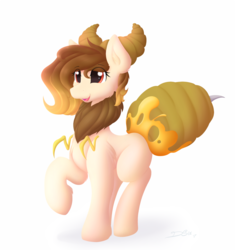 Size: 1200x1275 | Tagged: safe, artist:d-sixzey, oc, oc only, bee, earth pony, pony, animal costume, bee costume, bee queen, beehive, clothes, cosplay, costume, don't starve, food, gradient mane, honey, raised hoof, simple background, solo, white background