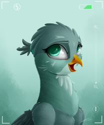 Size: 2500x3000 | Tagged: safe, artist:skitsroom, gabby, griffon, g4, cute, female, gabbybetes, high res, smiling, solo