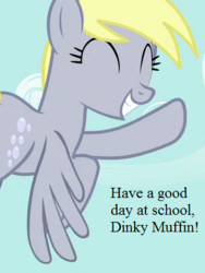 Size: 324x432 | Tagged: safe, edit, edited screencap, editor:korora, screencap, derpy hooves, g4, no second prances, cropped, cute, derpabetes, equestria's best mother, implied dinky, smiling
