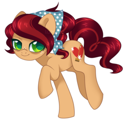 Size: 2143x2040 | Tagged: safe, artist:hawthornss, oc, oc only, oc:dream sweeper, pony, bandana, freckles, high res, looking at you, sleepy, smiling, solo