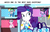 Size: 1280x810 | Tagged: safe, edit, edited screencap, screencap, pinkie pie, rainbow dash, rarity, sci-twi, twilight sparkle, best trends forever, best trends forever: pinkie pie, best trends forever: rainbow dash, best trends forever: twilight sparkle, equestria girls, g4, my little pony equestria girls: better together, choose pinkie pie, choose rainbow dash, choose twilight sparkle, geode of sugar bombs, geode of super speed, geode of telekinesis, magical geodes