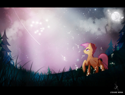 Size: 2828x2160 | Tagged: safe, artist:zidanemina, scootaloo, pegasus, pony, g4, constellation, female, filly, high res, night, solo