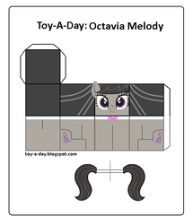 Size: 600x699 | Tagged: safe, artist:grapefruitface1, part of a set, octavia melody, earth pony, pony, g4, craft, female, papercraft, printable, solo, toy a day