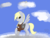 Size: 4000x3000 | Tagged: safe, artist:flamelight-dash, derpy hooves, pony, g4, background pony, cloud, cloudy, cute, female, food, mailmare, muffin, sky, solo, speedpaint available