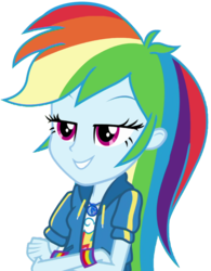 Size: 688x881 | Tagged: safe, artist:thebarsection, rainbow dash, equestria girls, g4, my little pony equestria girls: better together, female, geode of super speed, magical geodes, not a vector, prove it, simple background, solo, transparent background