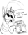 Size: 675x850 | Tagged: safe, artist:hattsy, twilight sparkle, pony, unicorn, g4, black and white, book, bookhorse, cross-eyed, derp, dialogue, faic, female, flanderization, grayscale, mare, monochrome, open mouth, silly, silly pony, simple background, solo, that pony sure does love books, unicorn twilight, white background