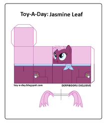 Size: 600x699 | Tagged: safe, artist:grapefruitface1, derpibooru exclusive, part of a set, jasmine leaf, pony, g4, craft, female, papercraft, printable, solo, toy a day