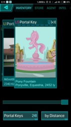 Size: 720x1280 | Tagged: safe, fountain, ingress, no pony, ponyville, statue