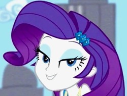 Size: 313x238 | Tagged: safe, screencap, rarity, best trends forever, equestria girls, equestria girls series, g4, beautiful, cropped, female, lidded eyes, looking at you, smiling, solo